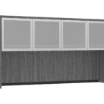 71″ Hutch with 4 Frosted Glass Doors-PL144OH/44SGD(2) +$529.00